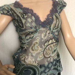 Betsey Johnson size 4 sheer top